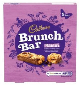 Cadbury Brunch Oats Raisin Chcolate Cereal Bar 5 Pack 160g