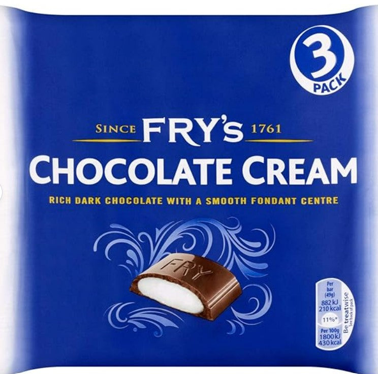 Frys Chocolate Cream 3 Pack 147g