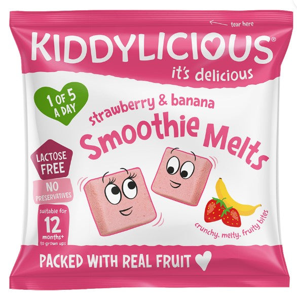 Kiddylicious Strawberry & Banana Melts 6g