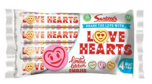 Swizzels Giant Love Heart 4 Pack 156g