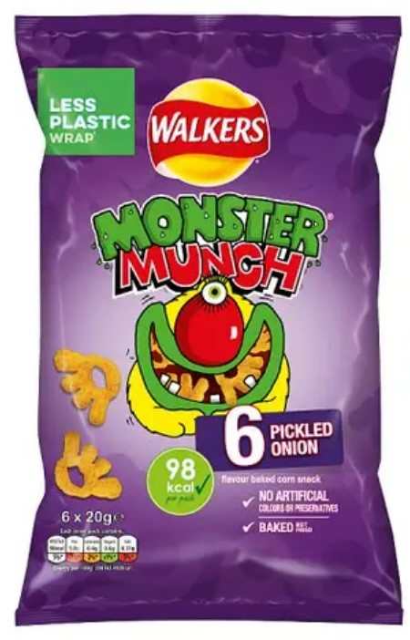 Monster Munch Pickled Onion 6 Pack 120g