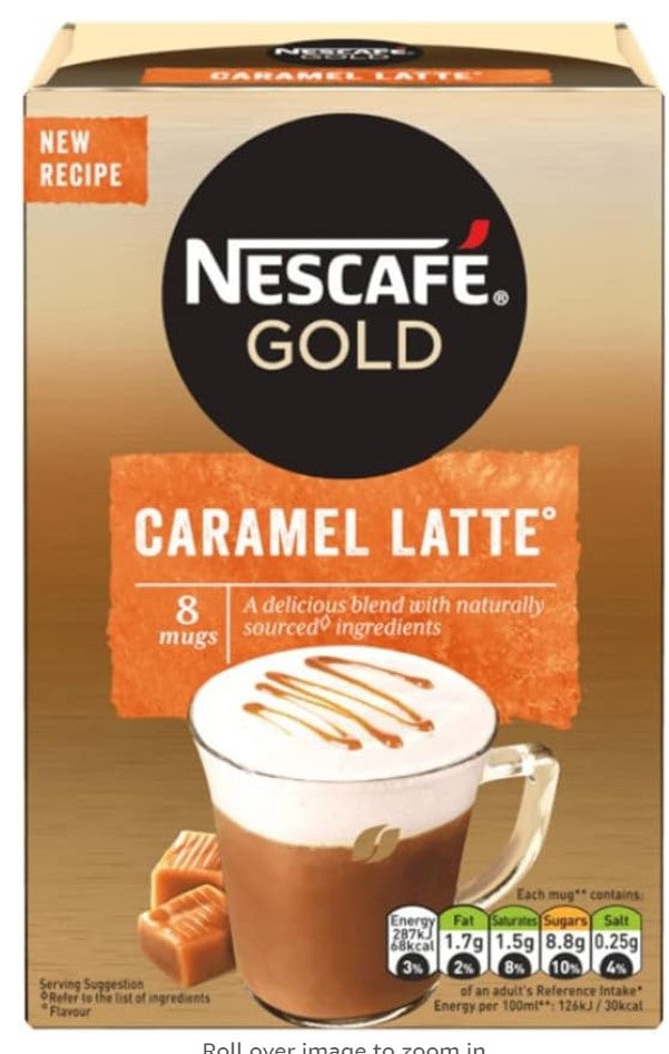 Nescafé Gold Caramel Latte 8 Sachets 136g