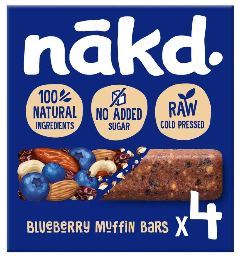 Nakd Blueberry Muffin 4 Bars 140g