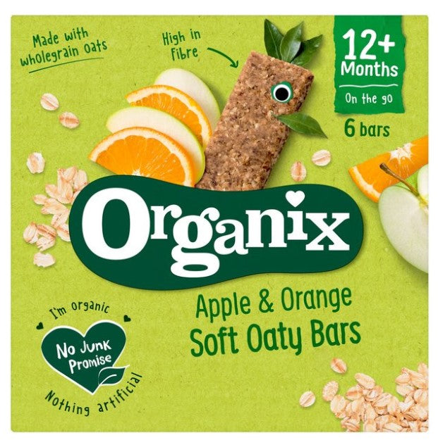 Organix Apple & Orange Soft Oaty Bars 6 x 30g
