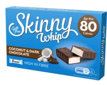 Skinny Whip Coconut & Dark Chocolate 5 Pack 100g