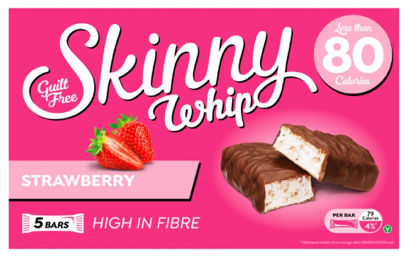 Skinny Whip Strawberry 5 Pack 100g