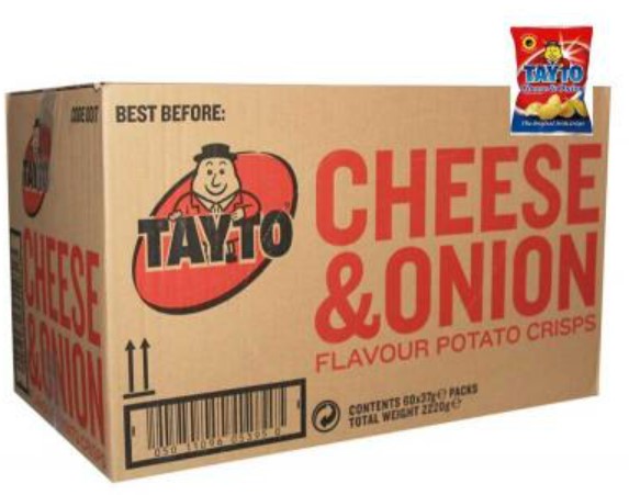 Tayto Cheese & Onion Box 50 x 37g