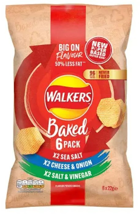 Walkers Baked Variety 6 Pack 132g
