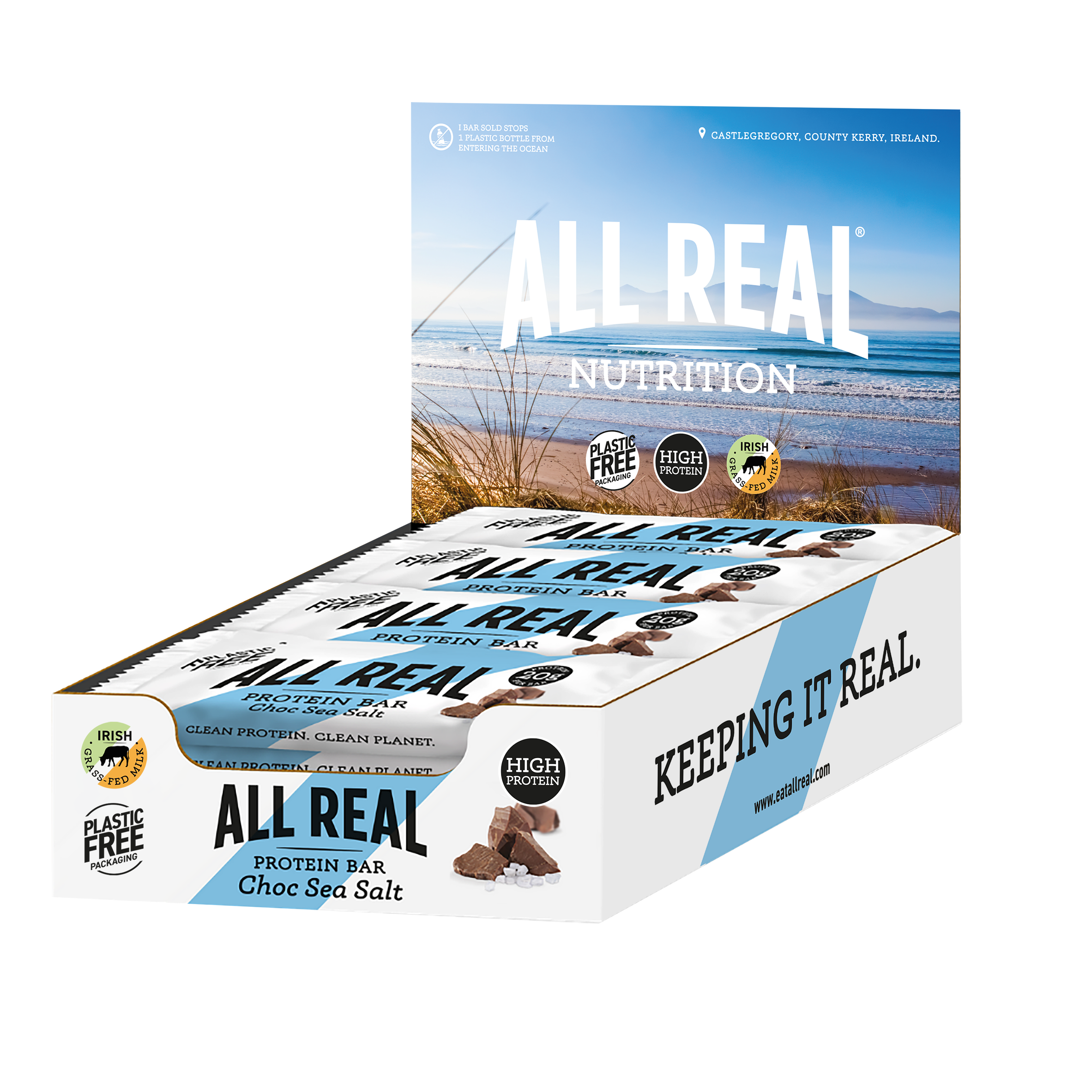 All Real Choc Sea Salt Protein Bar 60g x 12