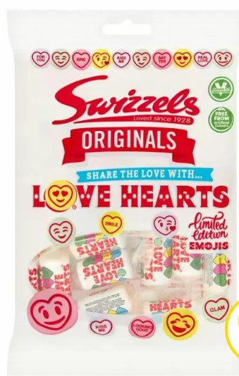 Swizzels Originals Love Hearts Bag 170G