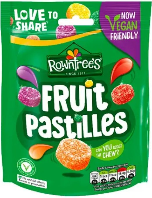 Rowntrees Fruit Pastilles Pouch Bag 143G